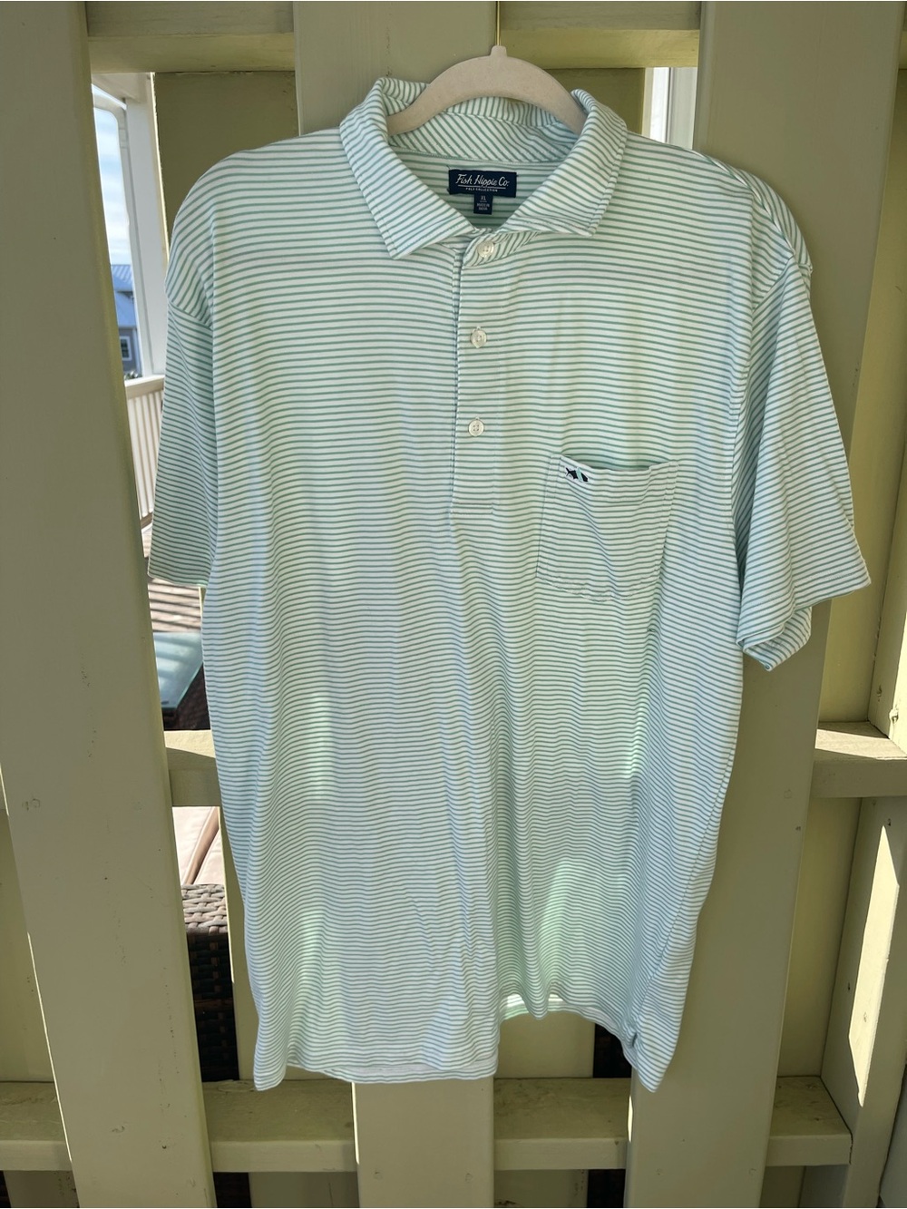Fish Hippie Co. Pamlico Stripes Polo Shirt